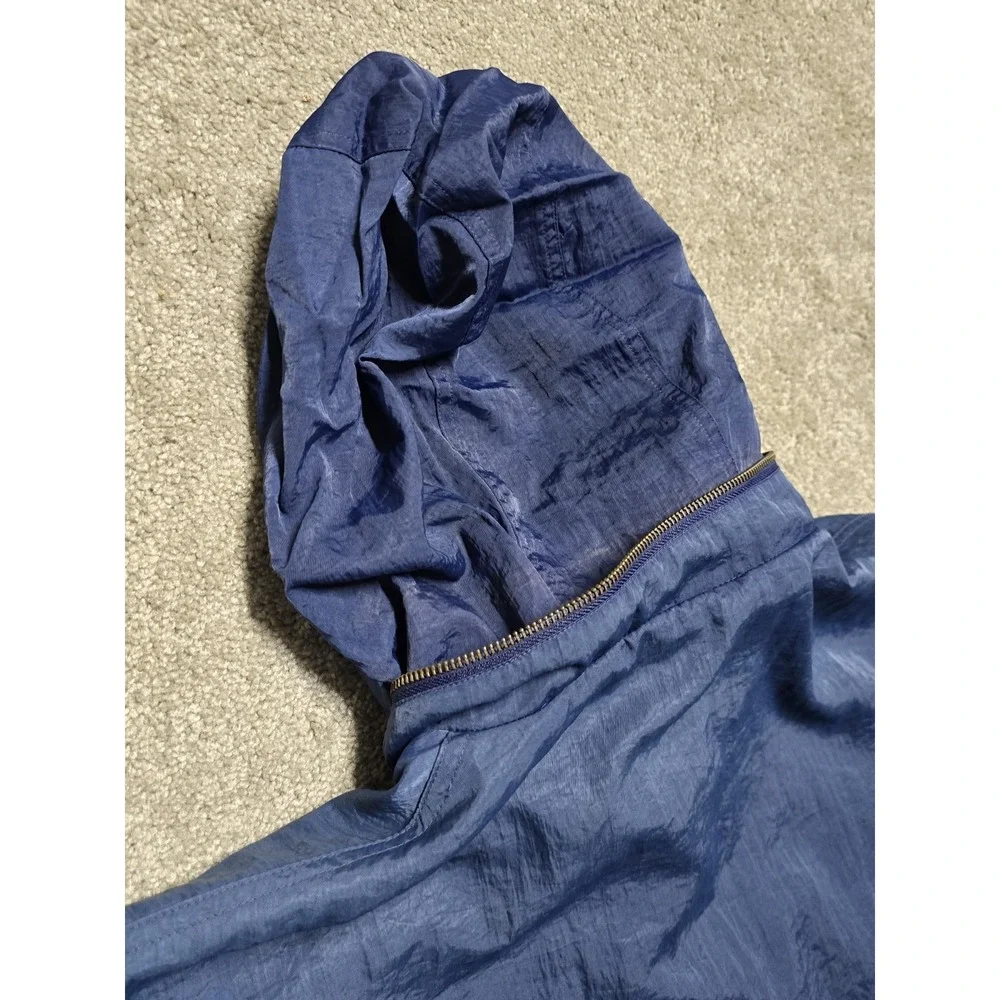 Vintage Mountaintek Utility‎ Jacket Mens XL Blue Mountain Parka Retractable Hood
